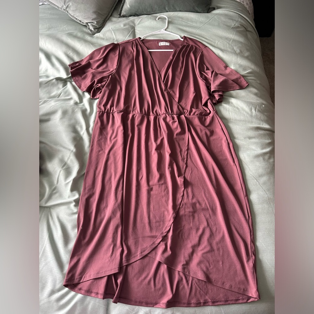Maurice’s Mauve Faux Wrap Dress